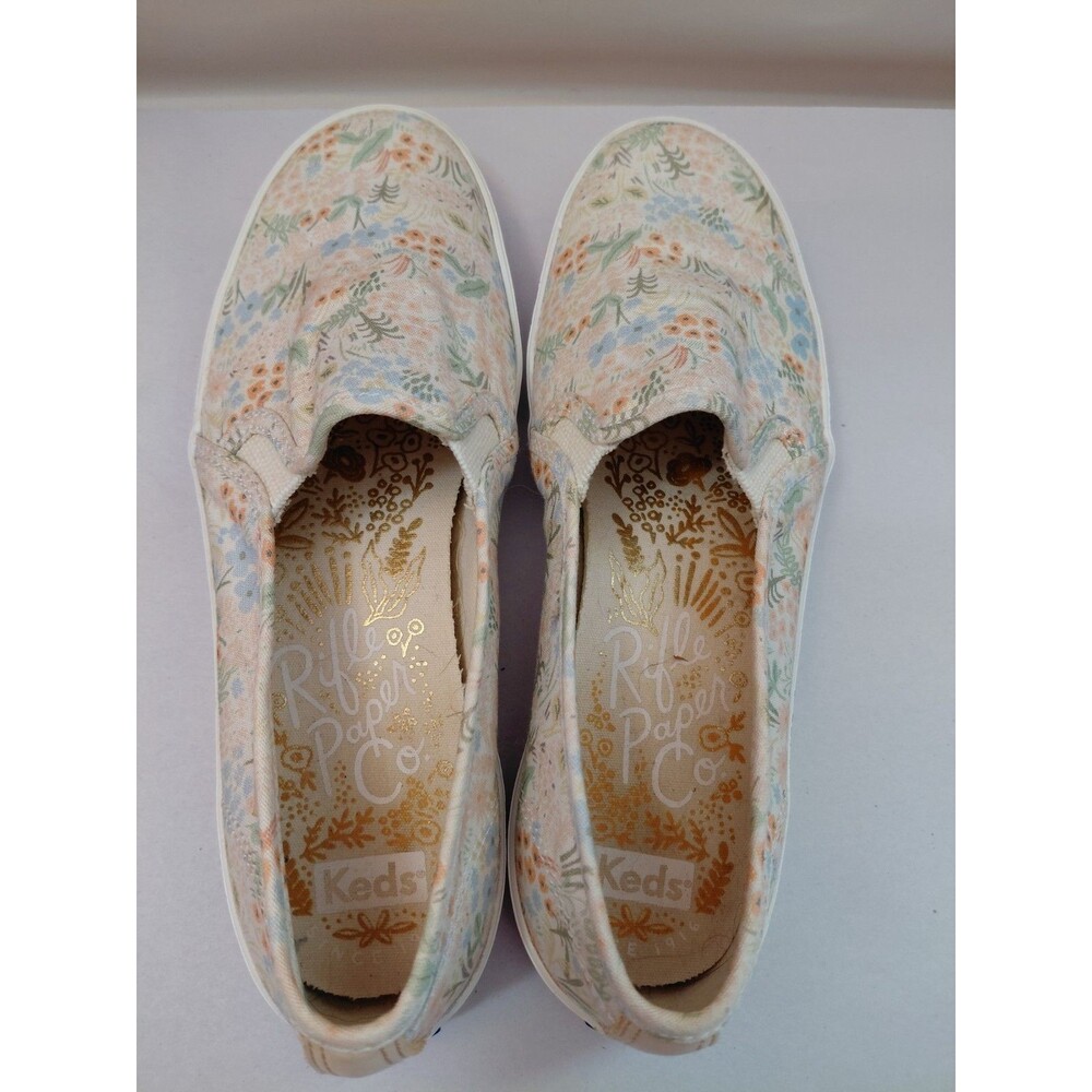 Keds X Rifle Paper Co Double Decker Meadow Print Sneaker Size 8.5 - Picture 5 of 7